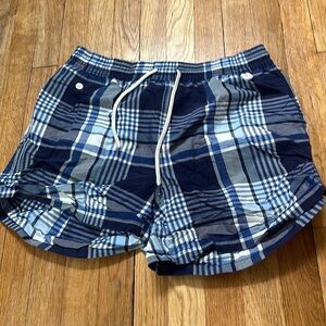 POLO Ralph Lauren Men’s Blue Plaid Swim Trunks Size Lg